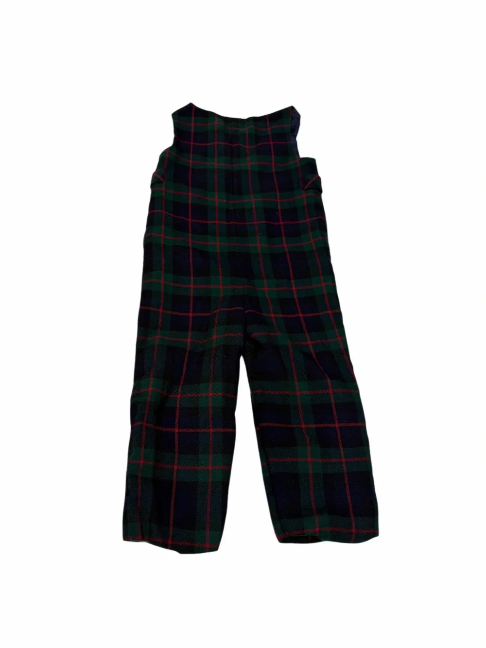 Ralph Lauren Kids 100 Wool Plaid Sleeveless Jumpsuit Overall 24 Month